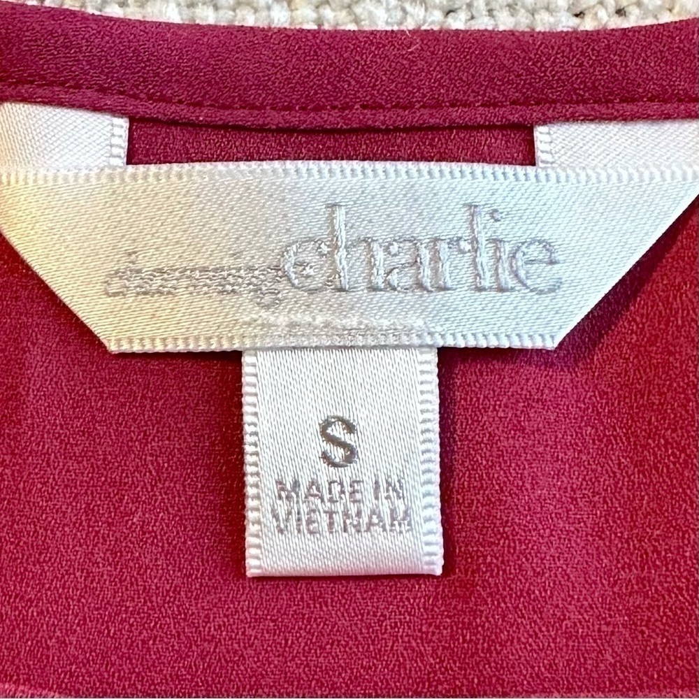 Charming Charlie Deep Red Lace Blouse - Picture 11 of 15